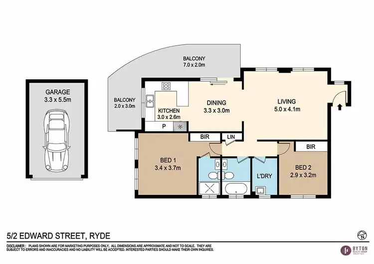Floorplan of Homely unit listing, 5/2 Edward Street, Ryde NSW 2112