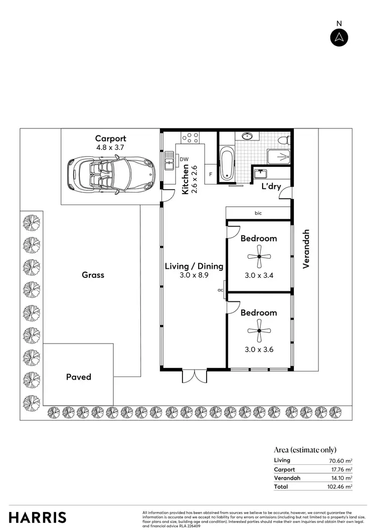 Floorplan of Homely house listing, 6E Keyes Street, Linden Park SA 5065