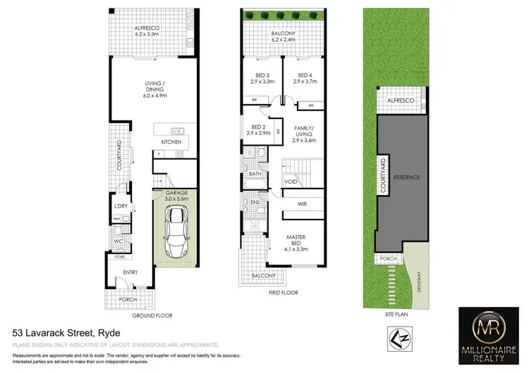 Floorplan of Homely semi-detached listing, 53A Lavarack Street, Ryde NSW 2112