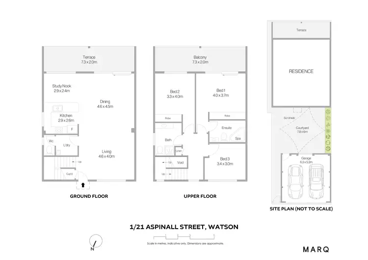 Floorplan of Homely townhouse listing, 1/21 Aspinall Street, Watson ACT 2602