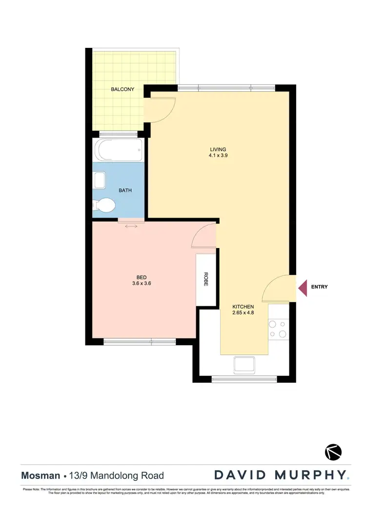Floorplan of Homely apartment listing, 13/9 Mandolong Road, Mosman NSW 2088