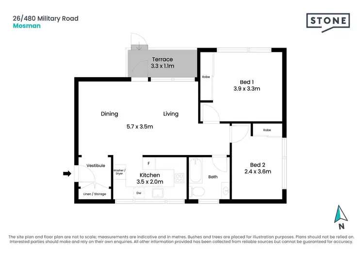 Floorplan of Homely apartment listing, 26/480 Military Road, Mosman NSW 2088