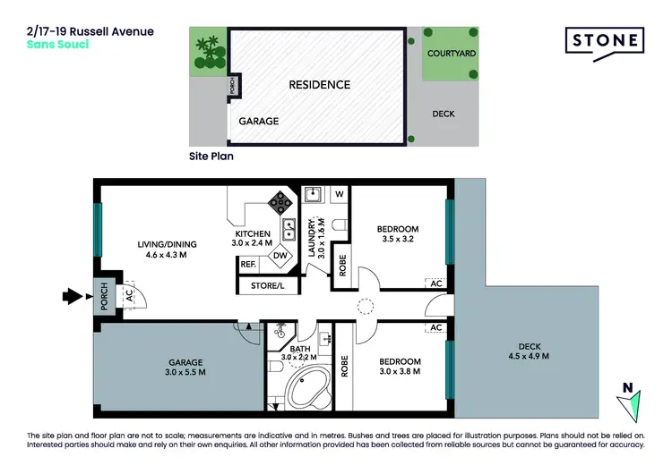 Floorplan of Homely villa listing, 2/17-19 Russell Avenue, Sans Souci NSW 2219