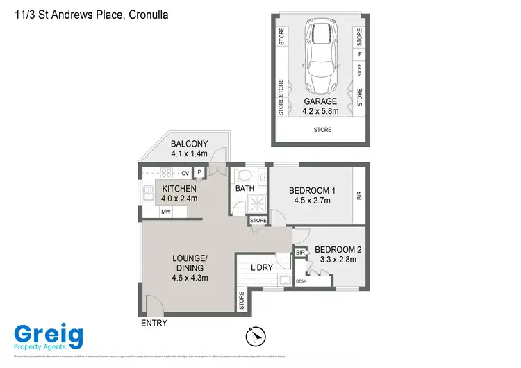 Floorplan of Homely unit listing, 11/3 St Andrews Place, Cronulla NSW 2230