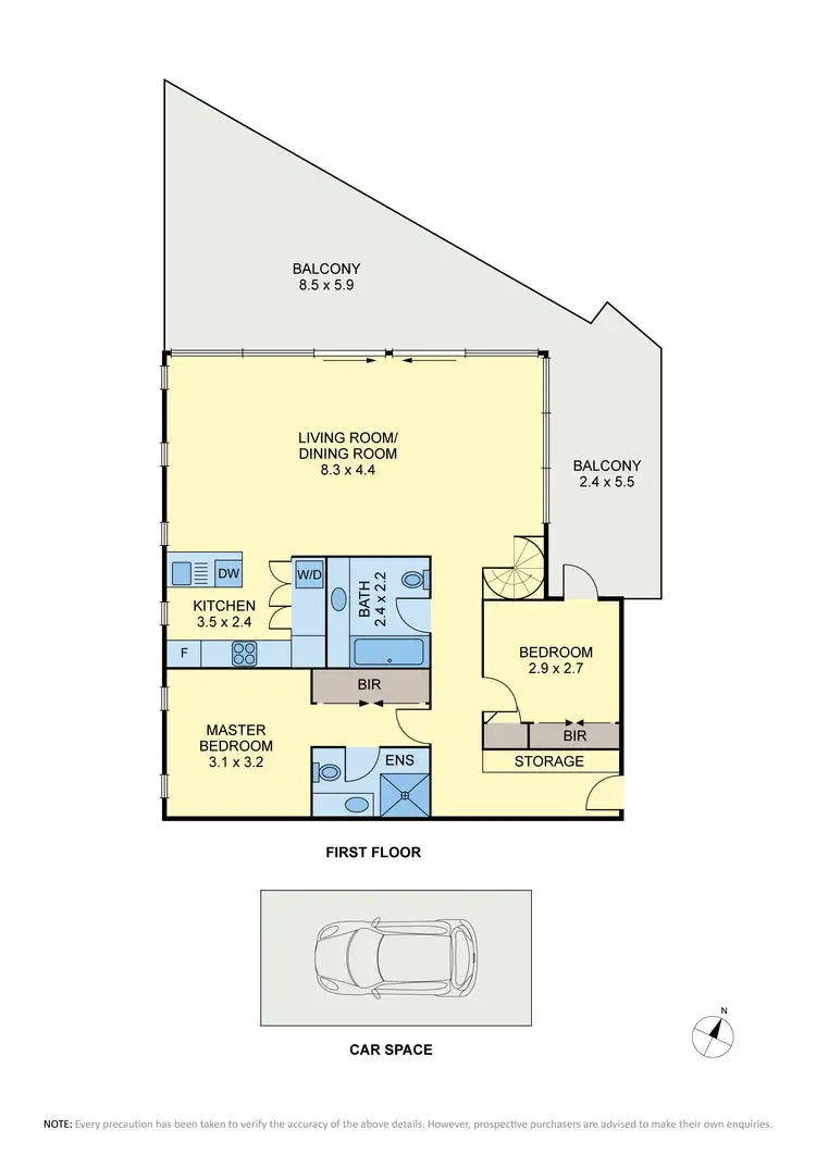 Floorplan of Homely apartment listing, 101/1020 Mt Alexander Road, Essendon VIC 3040