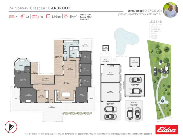 Floorplan of Homely rural property listing, 74 Solway Crescent, Carbrook QLD 4130