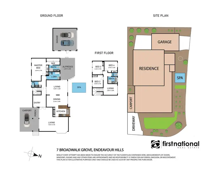 Floorplan of Homely house listing, 7 Broadwalk Grove, Endeavour Hills VIC 3802