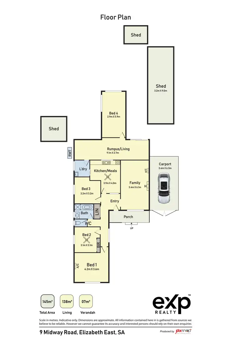Floorplan of Homely house listing, 9 Midway Road, Elizabeth East SA 5112