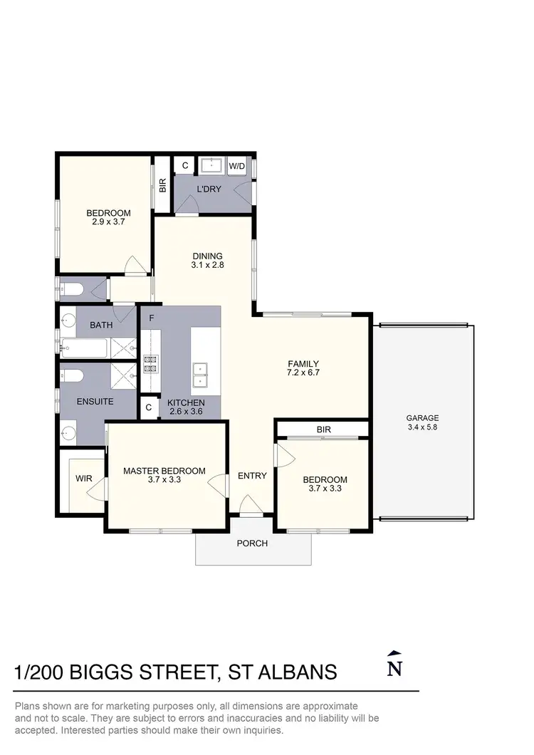 Floorplan of Homely house listing, 1/200 Biggs Street, St Albans VIC 3021