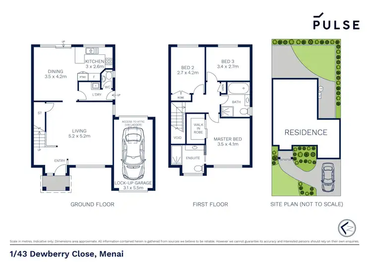 Floorplan of Homely townhouse listing, 1/43 Dewberry Close, Menai NSW 2234