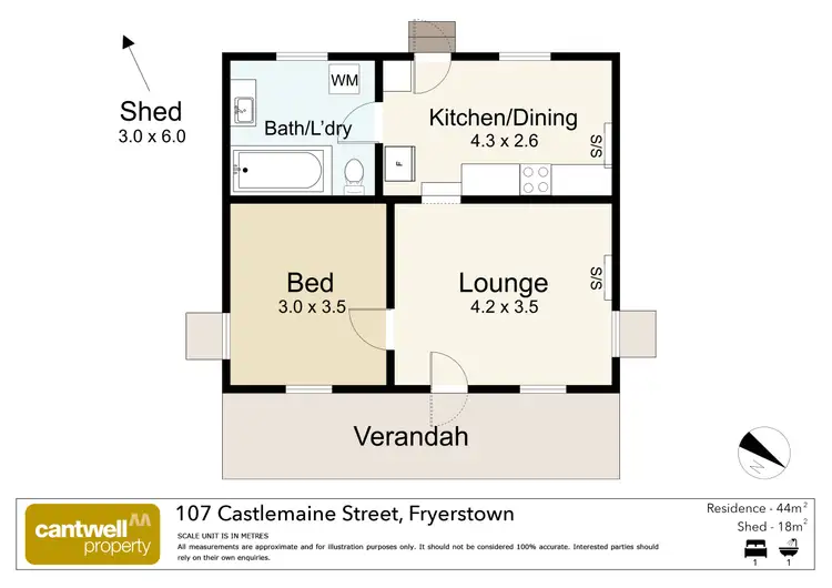 Floorplan of Homely house listing, 107 Castlemaine Street, Fryerstown VIC 3451