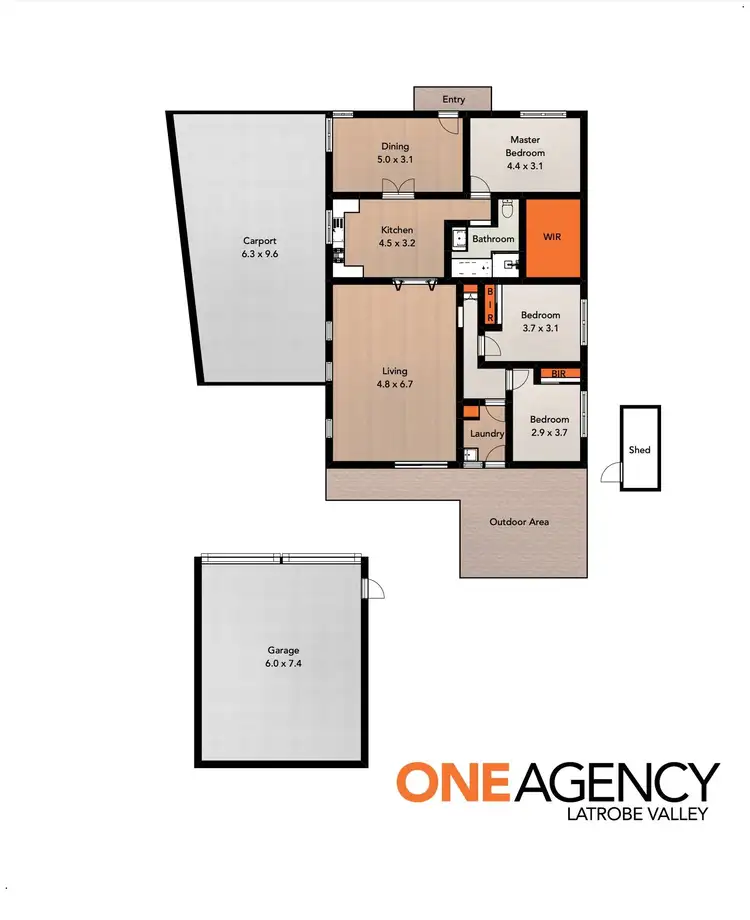 Floorplan of Homely house listing, 15 Barker Crescent, Traralgon VIC 3844