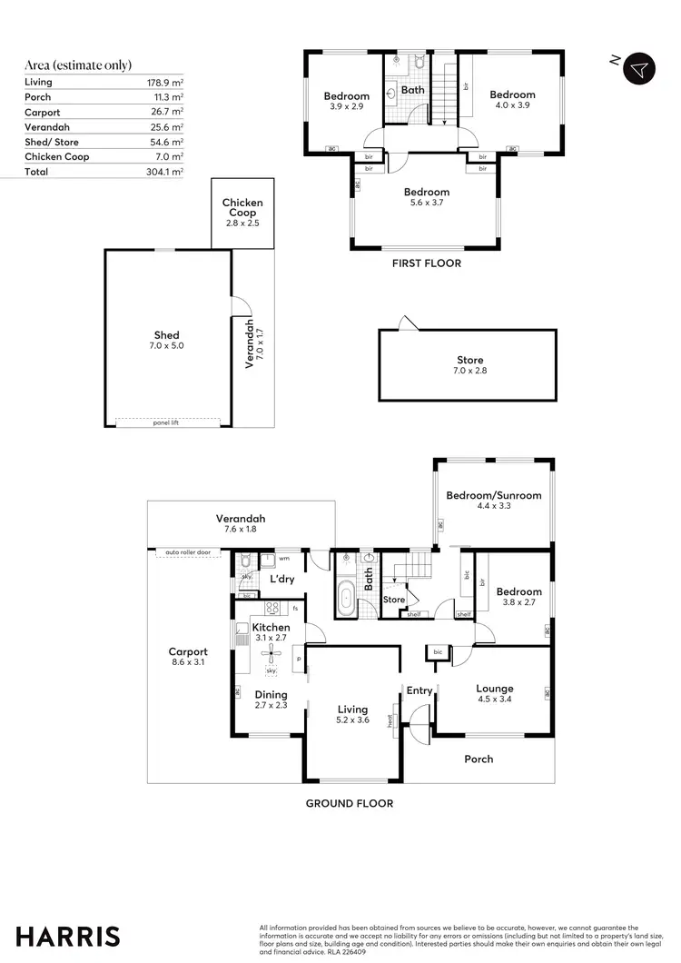 Floorplan of Homely house listing, 1 Camroc Avenue, Tranmere SA 5073