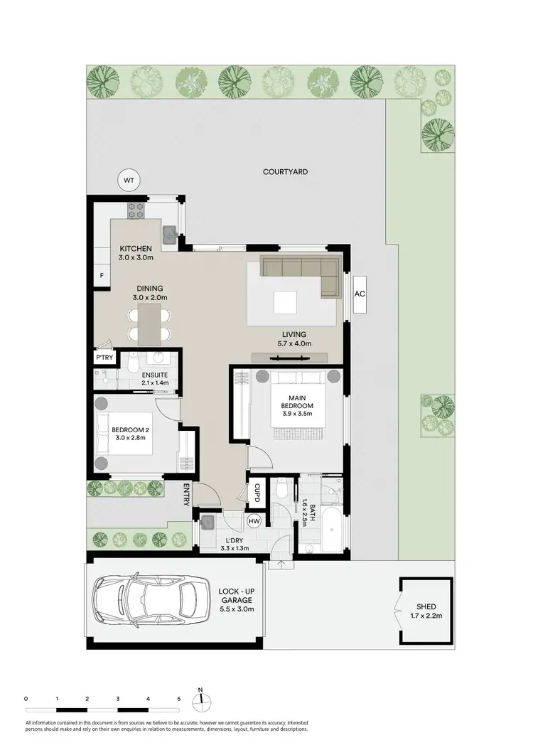 Floorplan of Homely villa listing, 2/57 Karimbla Road, Miranda NSW 2228