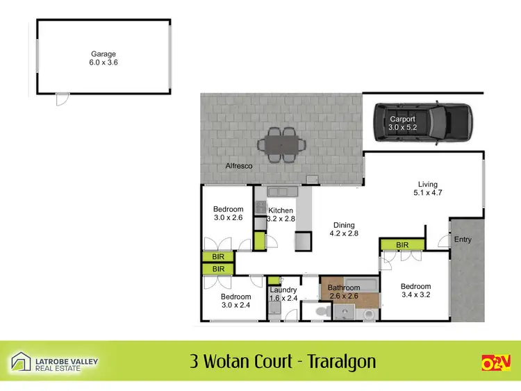 Floorplan of Homely house listing, 3 Wotan Court, Traralgon VIC 3844