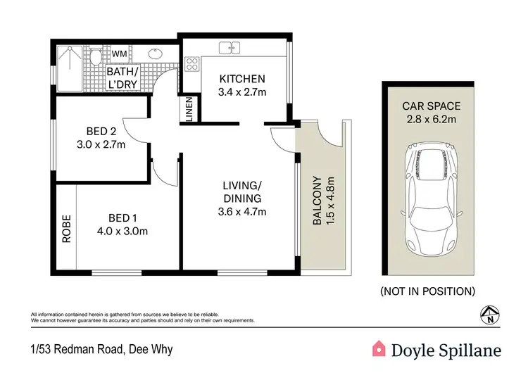Floorplan of Homely apartment listing, 1/53 Redman Road, Dee Why NSW 2099