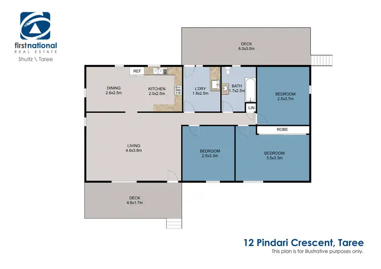 Floorplan of Homely house listing, 12 Pindari Crescent, Taree NSW 2430