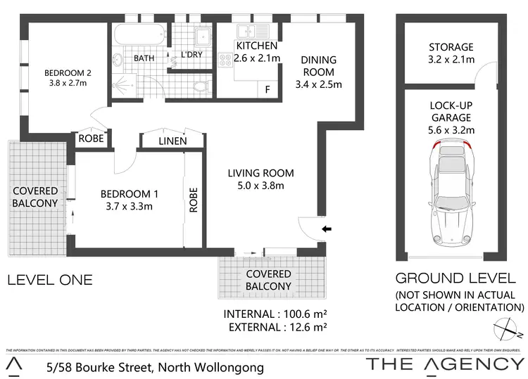 Floorplan of Homely unit listing, 5/58 Bourke Street, North Wollongong NSW 2500