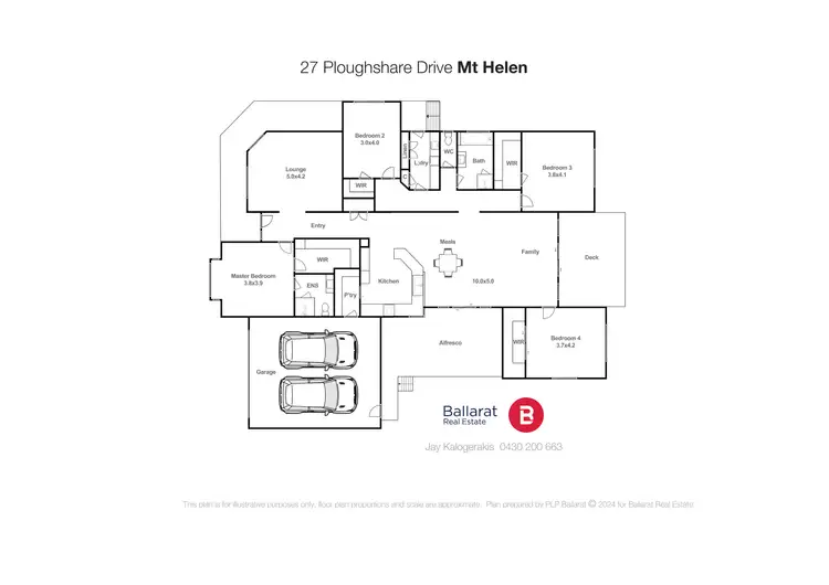 Floorplan of Homely house listing, 27 Ploughshare Drive, Mount Helen VIC 3350