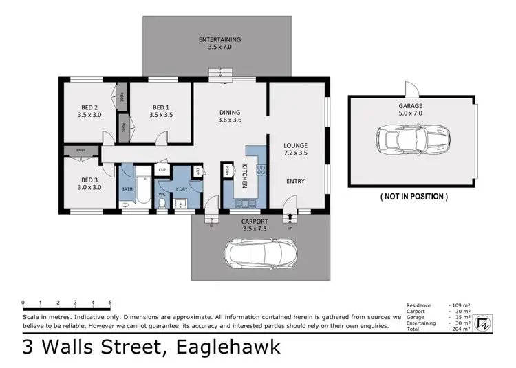 Floorplan of Homely house listing, 3 Walls Street, Eaglehawk VIC 3556
