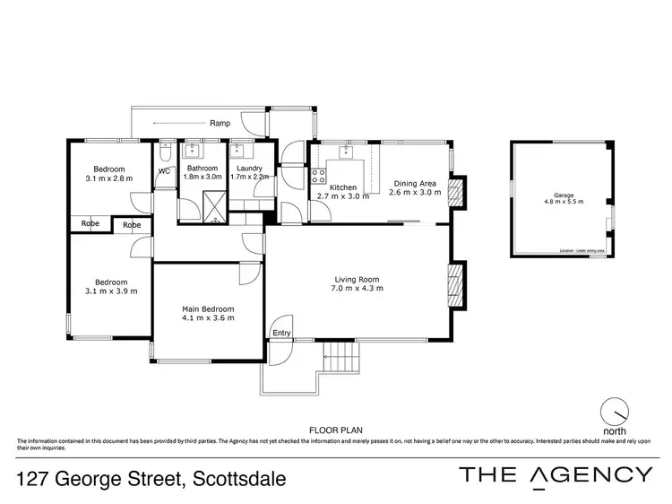 Floorplan of Homely house listing, 127 George Street, Scottsdale TAS 7260