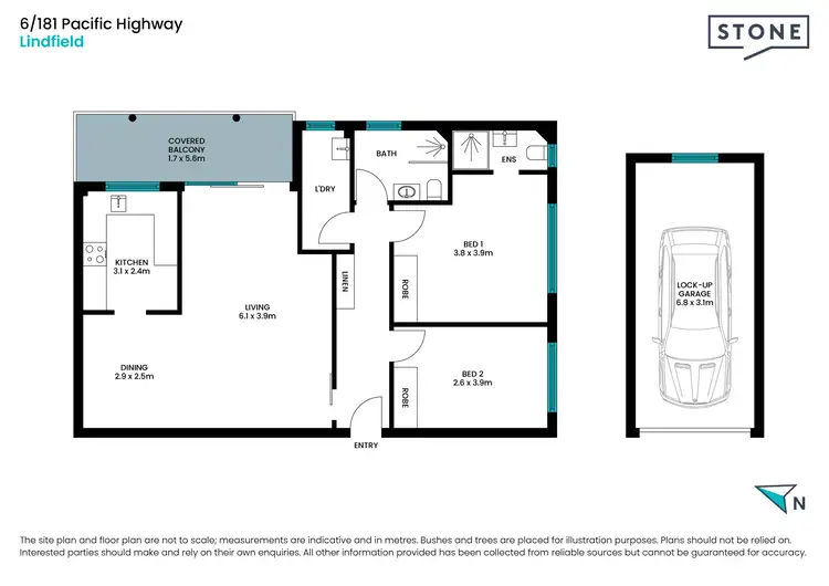Floorplan of Homely apartment listing, 6/181 Pacific Highway, Lindfield NSW 2070
