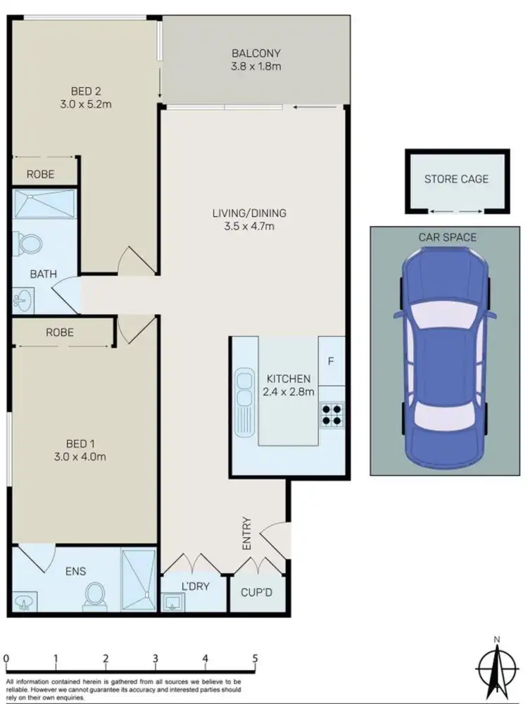 Floorplan of Homely apartment listing, 15/12 Park Avenue, Waitara NSW 2077