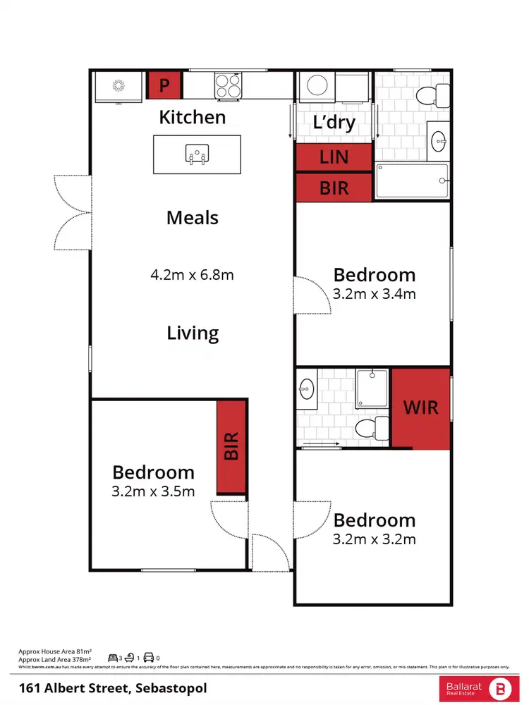 Floorplan of Homely house listing, 161 Albert Street, Sebastopol VIC 3356