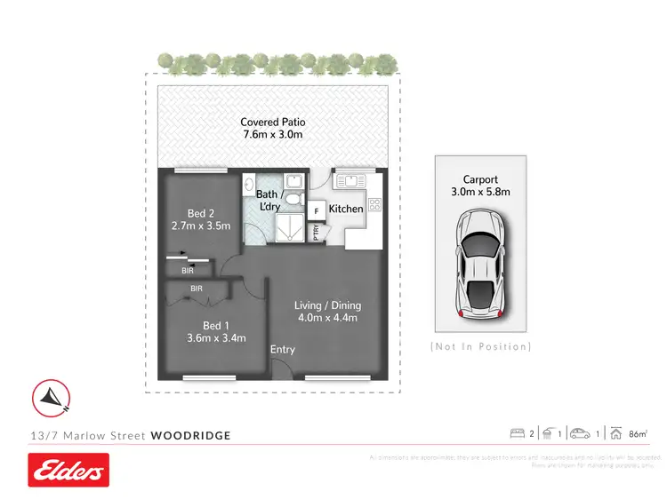 Floorplan of Homely townhouse listing, 13/7 Marlow Street, Woodridge QLD 4114