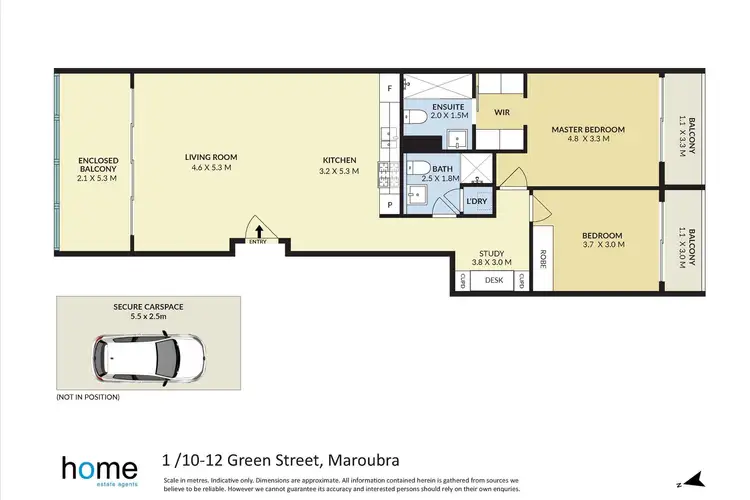 Floorplan of Homely apartment listing, 1/10-12 Green Street, Maroubra NSW 2035