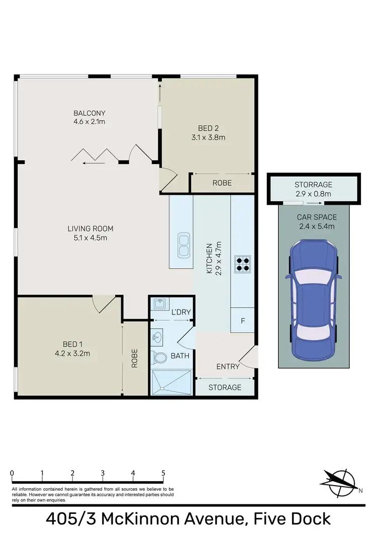 Floorplan of Homely apartment listing, 405/3 McKinnon Avenue, Five Dock NSW 2046