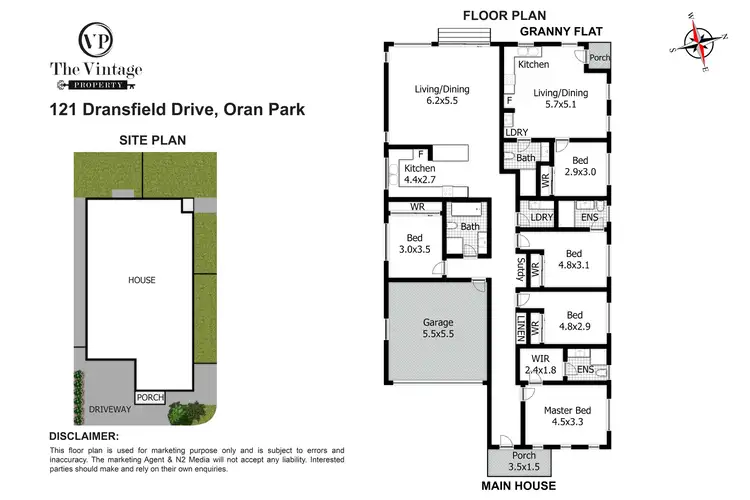 Floorplan of Homely house listing, 121A/121B Dransfield Drive, Oran Park NSW 2570