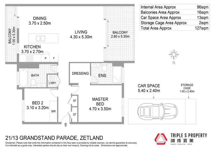 Floorplan of Homely apartment listing, 21/13 Grandstand Parade, Zetland NSW 2017