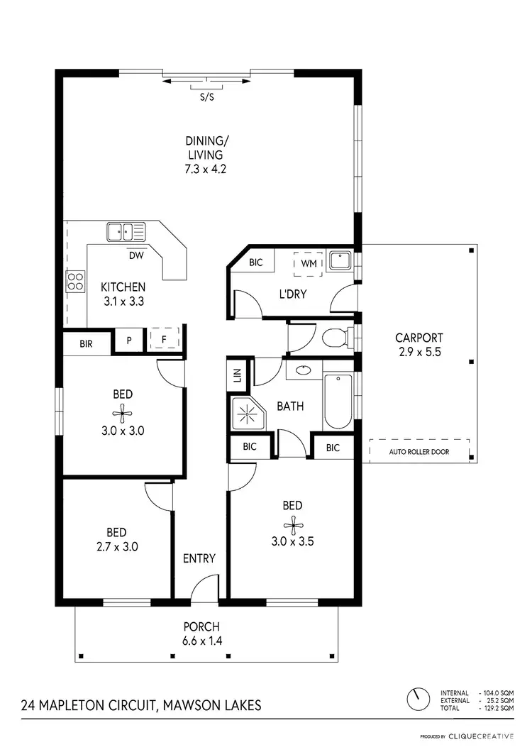 Floorplan of Homely house listing, 24 Mapleton Circuit, Mawson Lakes SA 5095