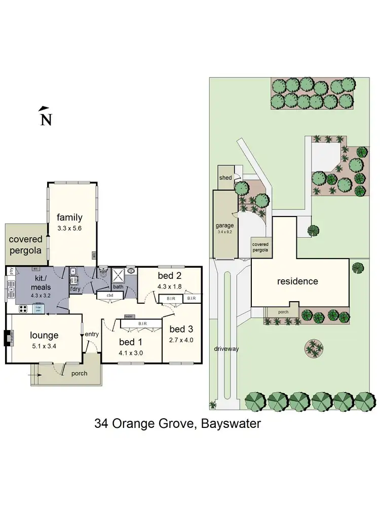 Floorplan of Homely house listing, 34 Orange Grove, Bayswater VIC 3153