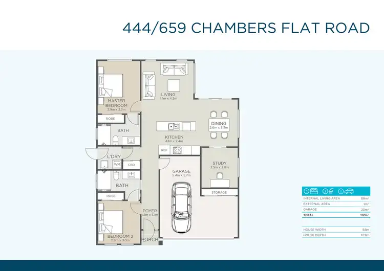Floorplan of Homely retirement listing, 444/2 Koplick Road, Chambers Flat QLD 4133