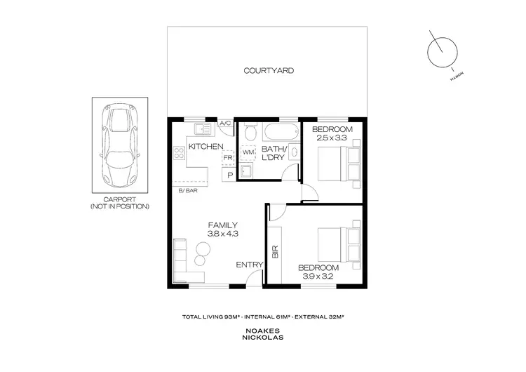 Floorplan of Homely unit listing, 2/34 Norma Street, Mile End SA 5031