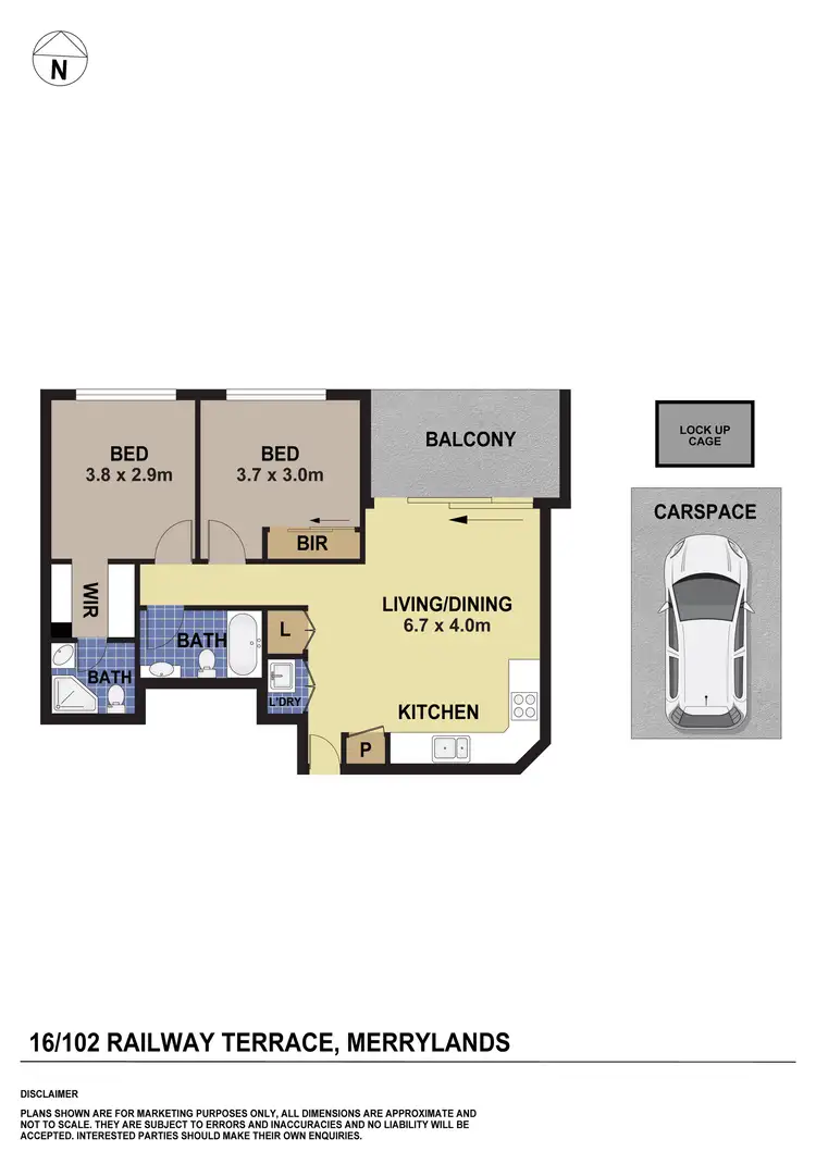 Floorplan of Homely unit listing, 16/102-106 Railway Terrace, Merrylands NSW 2160