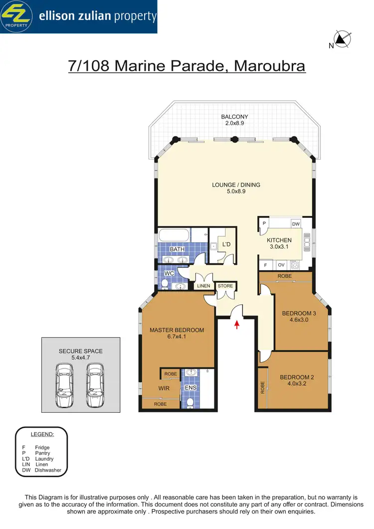 Floorplan of Homely apartment listing, 7/108 Marine Parade, Maroubra NSW 2035