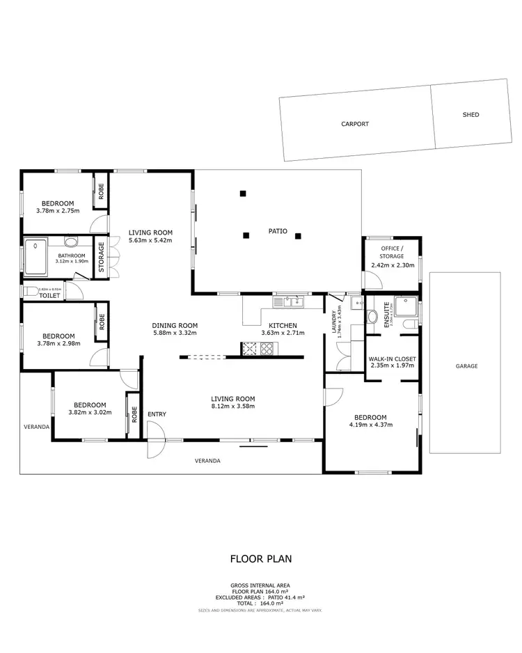 Floorplan of Homely house listing, 11-13 Lavender Street, Mooroobool QLD 4870