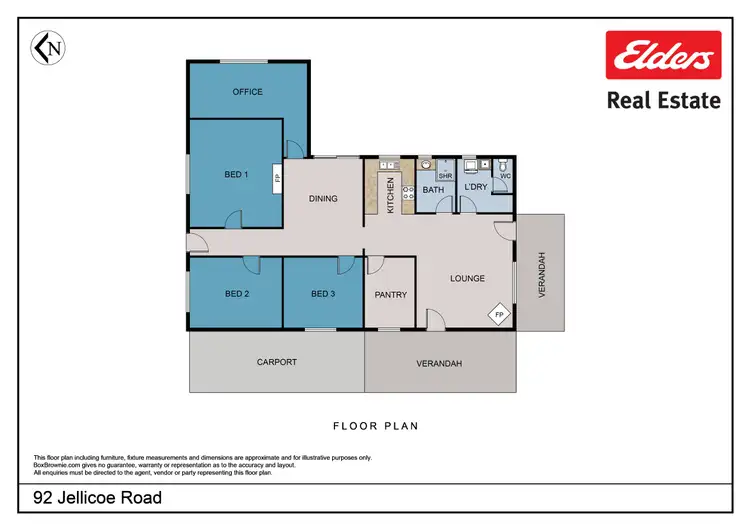 Floorplan of Homely house listing, 92 Jellicoe Road, Kendenup WA 6323