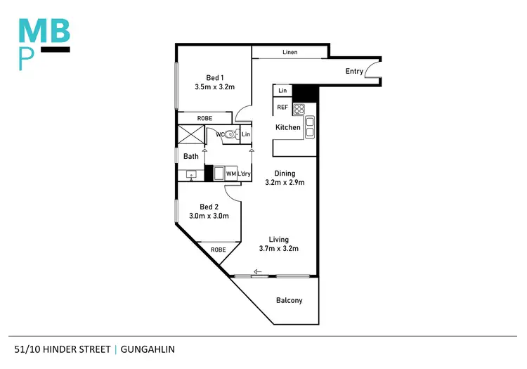 Floorplan of Homely apartment listing, 51/10 Hinder Street, Gungahlin ACT 2912