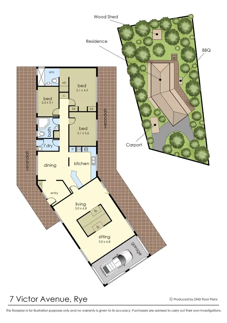 Floorplan of Homely house listing, 7 Victor Avenue, Rye VIC 3941