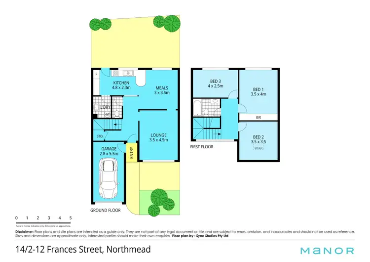 Floorplan of Homely townhouse listing, 14/2-12 Frances Street, Northmead NSW 2152