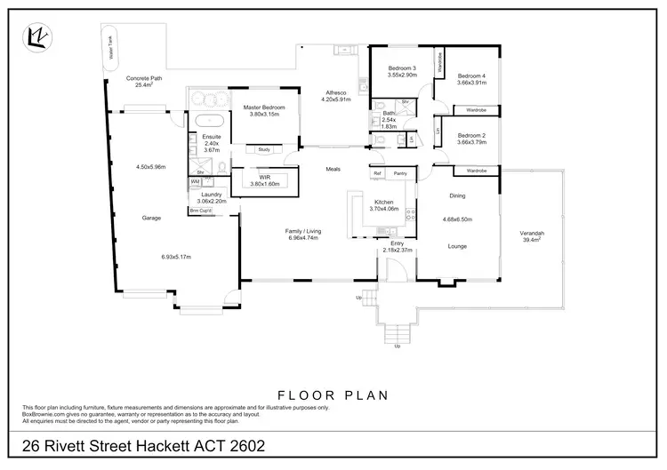 Floorplan of Homely house listing, 26 Rivett Street, Hackett ACT 2602