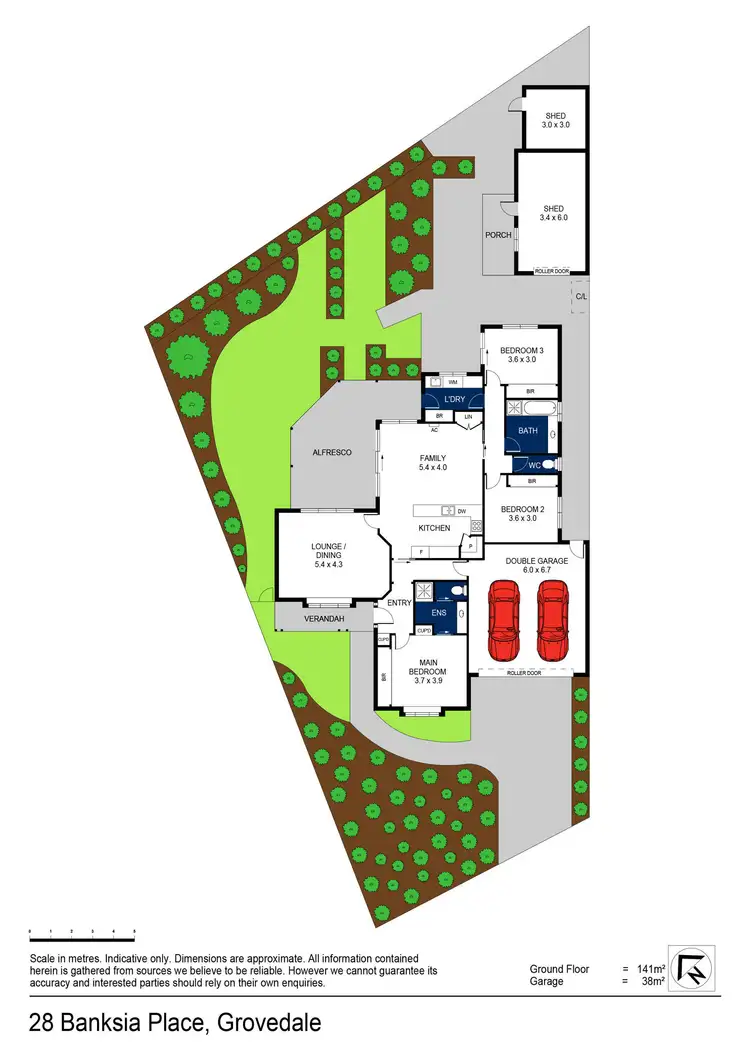 Floorplan of Homely house listing, 28 Banksia Place, Grovedale VIC 3216