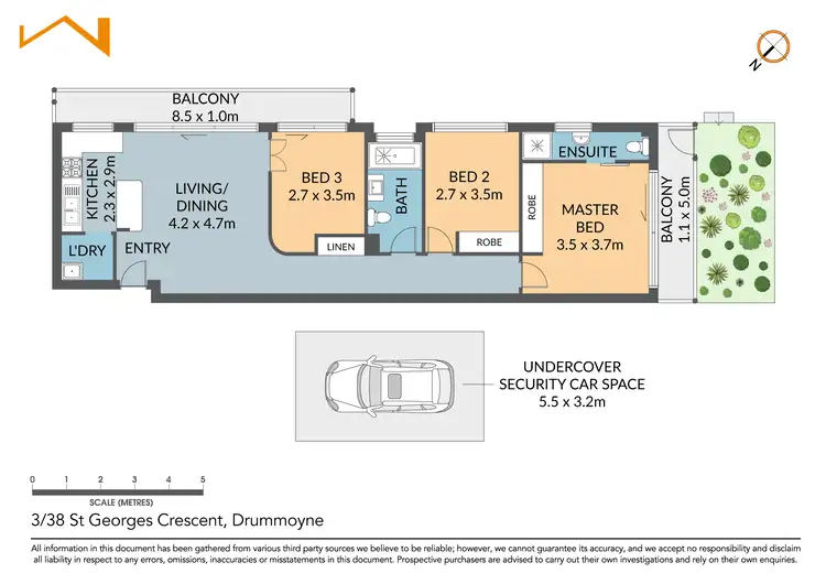 Floorplan of Homely unit listing, 3/38 St Georges Crescent, Drummoyne NSW 2047