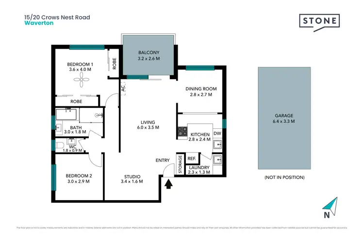 Floorplan of Homely unit listing, 15/20 Crows Nest Road, Waverton NSW 2060