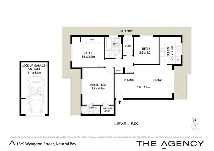 Floorplan of Homely apartment listing, 15/9 Wyagdon Street, Neutral Bay NSW 2089