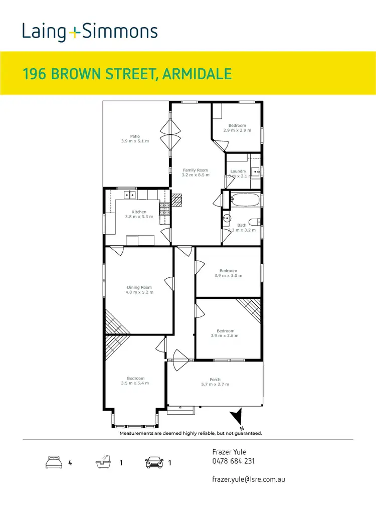 Floorplan of Homely house listing, 196 Brown Street, Armidale NSW 2350
